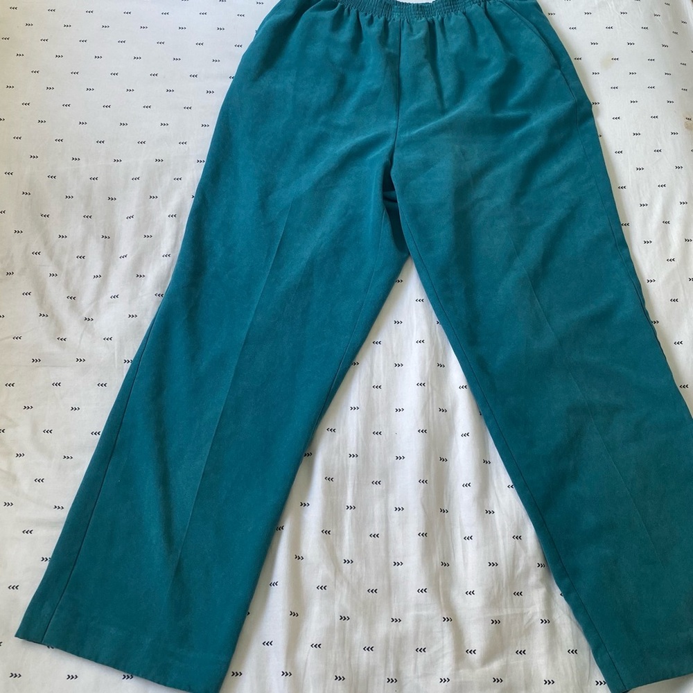 Aqua blue straight pants
